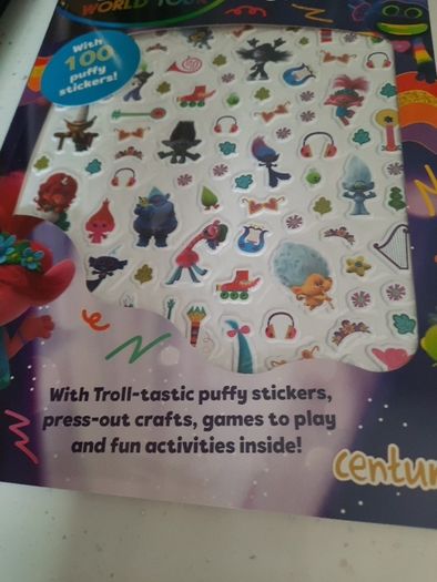trolls crafts book  and puffy stickers