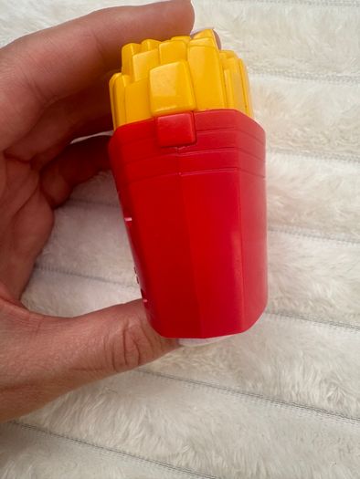 1996 McDonalds Flip Top Food Spinners Fries/ Chips Box Happy Meal Used Please see pictures