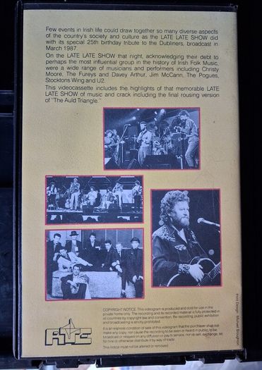 Late late show tribute to the dubliners vhs