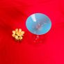 Large Handmade in Poland Martini Vase  Azure Blue 34 cm Tall Centerpiece Image 4