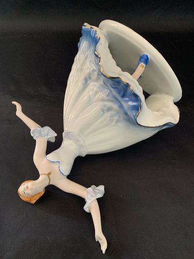 Vintage dancing lady porcelain figurine