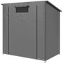 Garage Tent 190x120 cm Waterproof Storage Tent with Roll-up Zipper Door, Vent Window Dark Gray Image 5