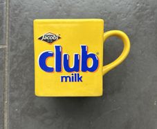 Vintage Cadbury's Club Milk Square Mug 1980s Retro Promo Cup