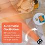 2000W Ceramic Fan Heater - Electric Heater with Automatic Oscillation, Thermostat, 2 Heat Settings & Tip-Over Protection - Portable Heater for Home, Office, Study, Garage, Bathroom (FREE POSTAGE) Image 4
