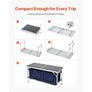 Camping Kitchen Table, Folding Outdoor Cooking Table, 3 Adjustable Height, Aluminum Lightweight Portable Cook Station Image 6