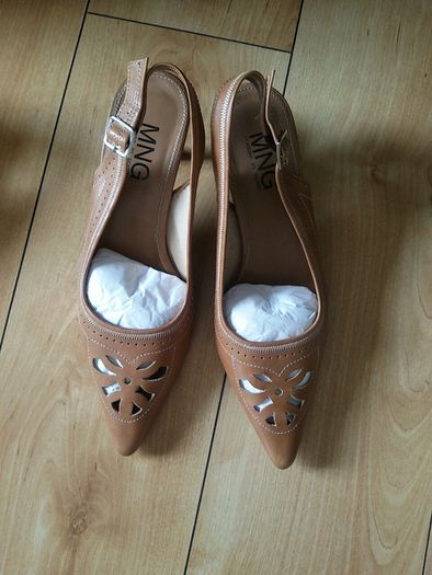 2 pairs Mango slingback shoes size 36