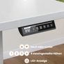 Electric Standing Desk 140 x 80 cm, Height Adjustable Desk, Sit Stand Table with Easy-Glide Drawer & 4 Memory Smart Pannal, T-Leg Design for Stability, Splice Board, White Frame & Surface Image 7