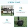 Large Bird Cage Budgie Cage with Stand, Toys, Wheels, Accessories, Storage Shelf for Canaries, Finches, Lovebirds, Parakeets - Black, 79 x 49 x 133 cm Image 6