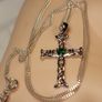 Sterling Silver Celtic Pattern Cross and  chsin Image 5