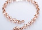 Men's / Women's Long Length 18K Rose Gold Filled Bracelet