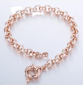 Men's / Women's Long Length 18K Rose Gold Filled Bracelet