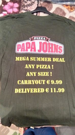 Papa Johns authentic shirts