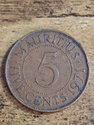 Mauritius 1971, 5 Cents Coin - free standard postage