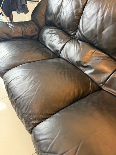 Black Leather Sofa