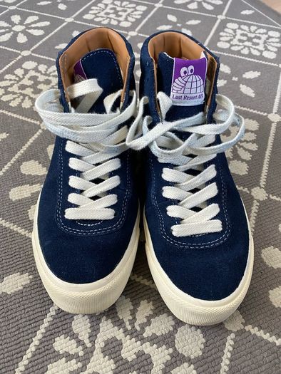 Last Resort Ab Suede Hi Shoes (navy White)