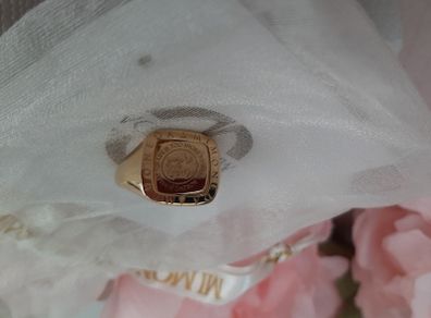 New Mi moneda gold ring