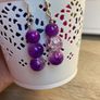 Handmade Glass Purple Earrings Image 2