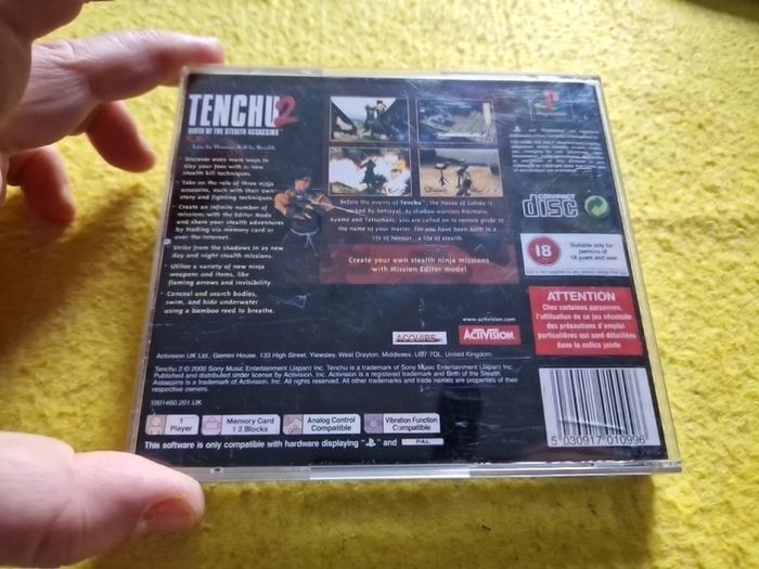 Tenchu 2  PlayStation1 Ps1 PlayStation2 Ps2 Games Original