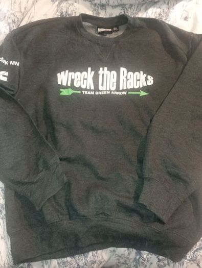 Wreck the rack sweatshirt size large