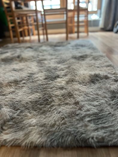 rug new grey puff