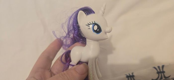 Rarity Glitter Tinsel Brushable 3inch Reboot MLP G4.5 G4 My Little Pony