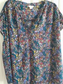 Navy Multi Colour Top