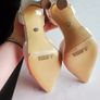 New Ivory Satin Slingbacks Image 2
