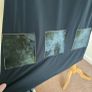 EUR15 clearout Designer Uli Schneider size 14 black viscose mix skirt with panels Image 2