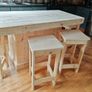 Rustic kitchen island with triple overhang Image 6