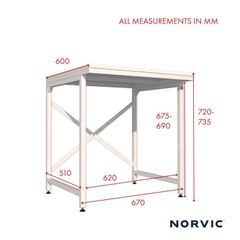 Adjustable steel appliance stand