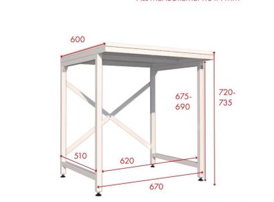Adjustable steel appliance stand