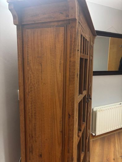 Tall Wood Display Cabinet
