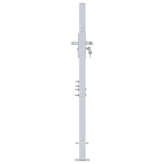 Garden Gate with Lock Silver 95 x 100 cm Stainless Steel