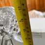 4-arm Flower  crystal tealight candle holder with a metal stand. Image 7