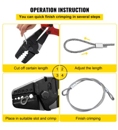 BRAND NEW 24inch Wire Rope Swager Crimper Tool