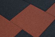 Fall Protection Tiles 24 pcs Rubber 50x50x3 cm Red