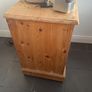 Glass fronted solid waxed pine unit Image 3