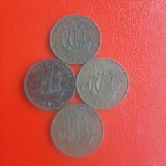 4 1950s British Halfpennies