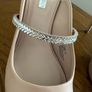 Nude Pointed Toe Mule Heels with Diamante Strap Image 5