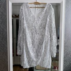 white fringe dress