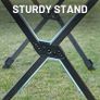 Folding Camping Table Fold up Height Adjustable Garden Table, 108x71cm Portable Roll up Picnic Table Support 100kg Aluminum 4ft Desk for Outdoor BBQ Caravan Dining Backyard(Black) Image 6