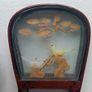 Chinese glass cased vintage Art Deco oriental antique small arched dioramas Image 2