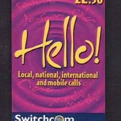 Ireland Stitch.com IR2.50 Hello Local, National, international and mobile calls (Remote Memory) Prepaid International Calling Card