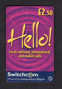 Ireland Stitch.com IR20 Hello Local, National, international and mobile calls (Remote Memory) Prepaid International Calling Card