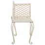 Garden Chaise Lounge | Antique White | Metal | Decorative Inlays Image 4