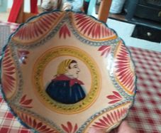 hand painted Normandy dish