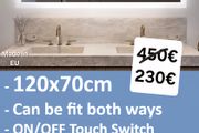 LED Bathroom Mirror 120x70cm Antifog Dual LED