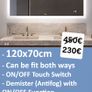 LED Bathroom Mirror Fog free Dual LED 120x70cm Image 2