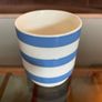 Vintage Blue White Striped Mug Colleen Pattern Carrigaline Pottery Ireland Image 10