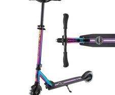 Kids scooter - Globber Flow Element Lights Folding Scooter Neo Chrome